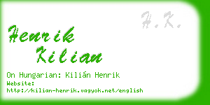 henrik kilian business card